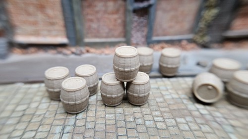 12x 87 holzfässer - 12x, 1:87